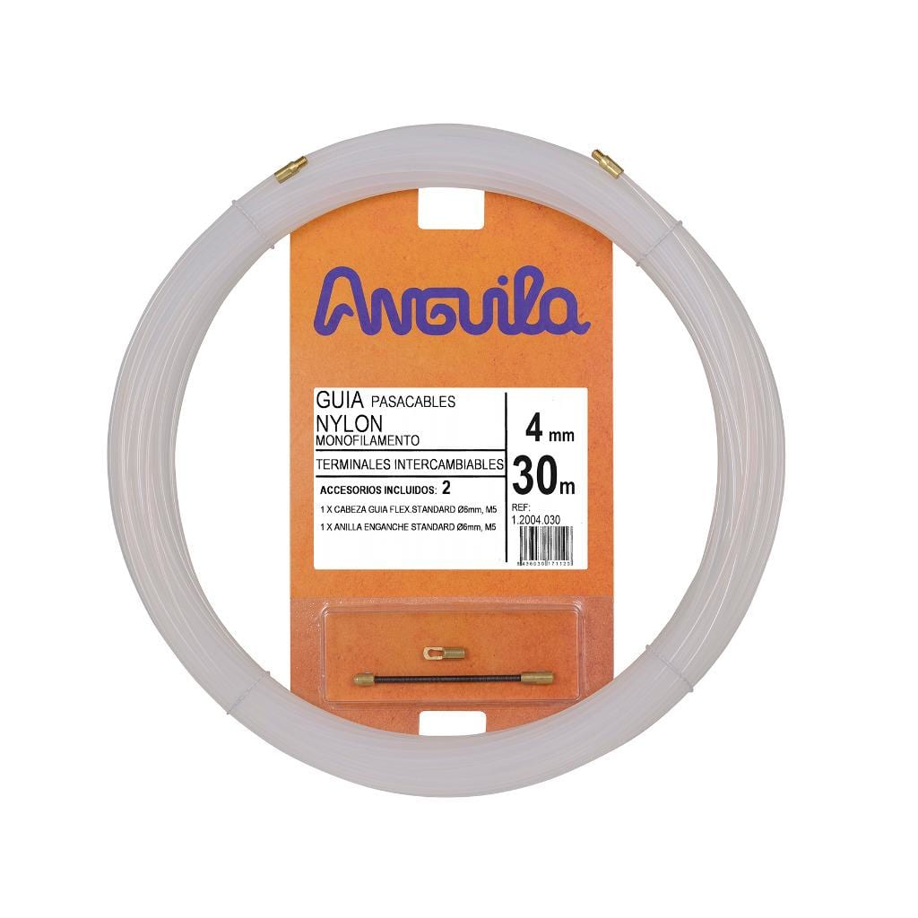 ANGUILA - Pasacables Int. Nylon 4mm Natural 30m