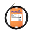 ANGUILA - Pasacables Fijo Flex. Nylon 4mm Negro 15m