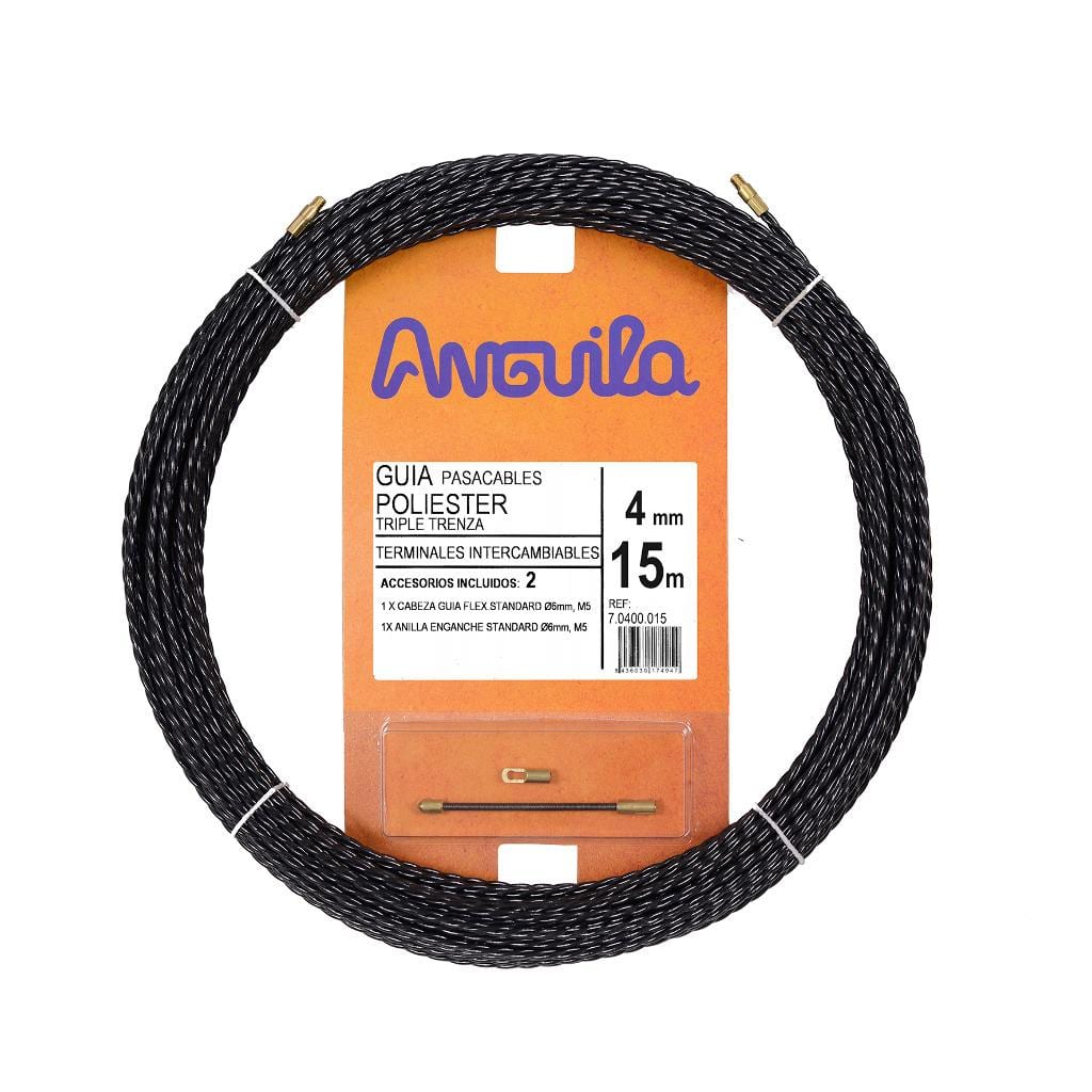 ANGUILA - Pasacables Int. Poliester Trenzada Triple Ø4mm, 15m