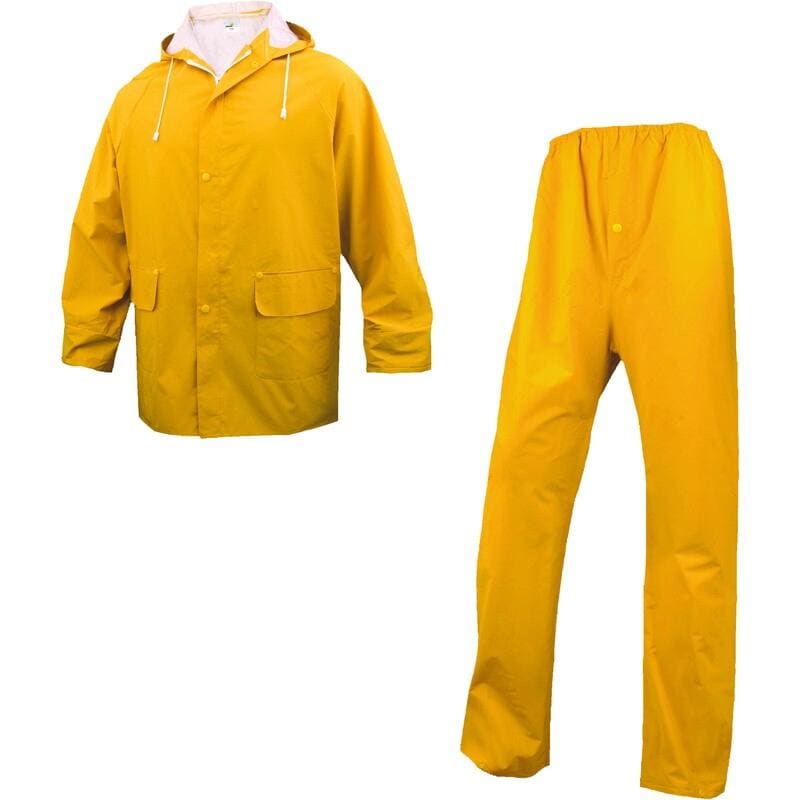 DELTA PLUS - Conjunto abrigo lluvia amarillo talla XXL