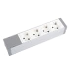 LEGRAND - Bloque de alimentación equipado con 4 bases Schuko 2P+T para cablear