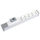 LEGRAND - Bloque de alimentación equipado con 5 bases Schuko 2P+T e interruptor automático diferencial para cablear