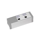 LEGRAND - Toma múltiple bajo el escritorio equipada con 2 RJ45 Cat 6 FTP y 2 placas en blanco 1 módulo, a conectar