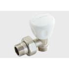 TIEMME - Válvula manual de escuadra G3/8" - 1/2" (16) 3261 niquelada para radiadores
