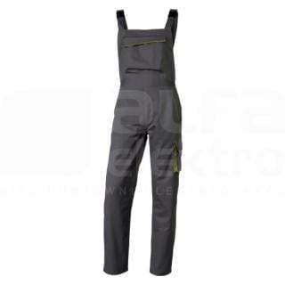 DELTA PLUS - Pantalón peto PANOSTYLE poliester algodón gris/verde talla XL