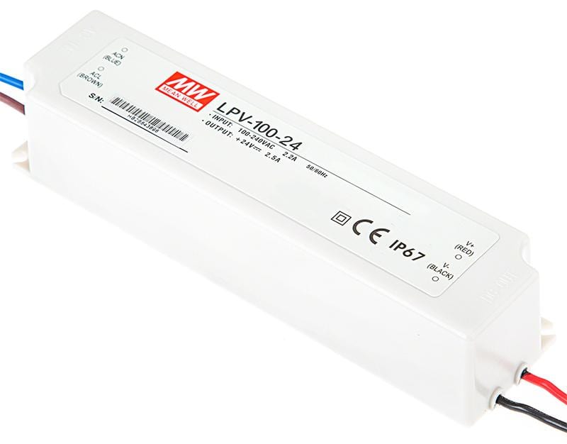 BLUELED - Fuente alimentación IP67 LED MEAN WELL 100W 24V LPV100