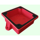RODMAN - Base posterior para protección IP45 rojo