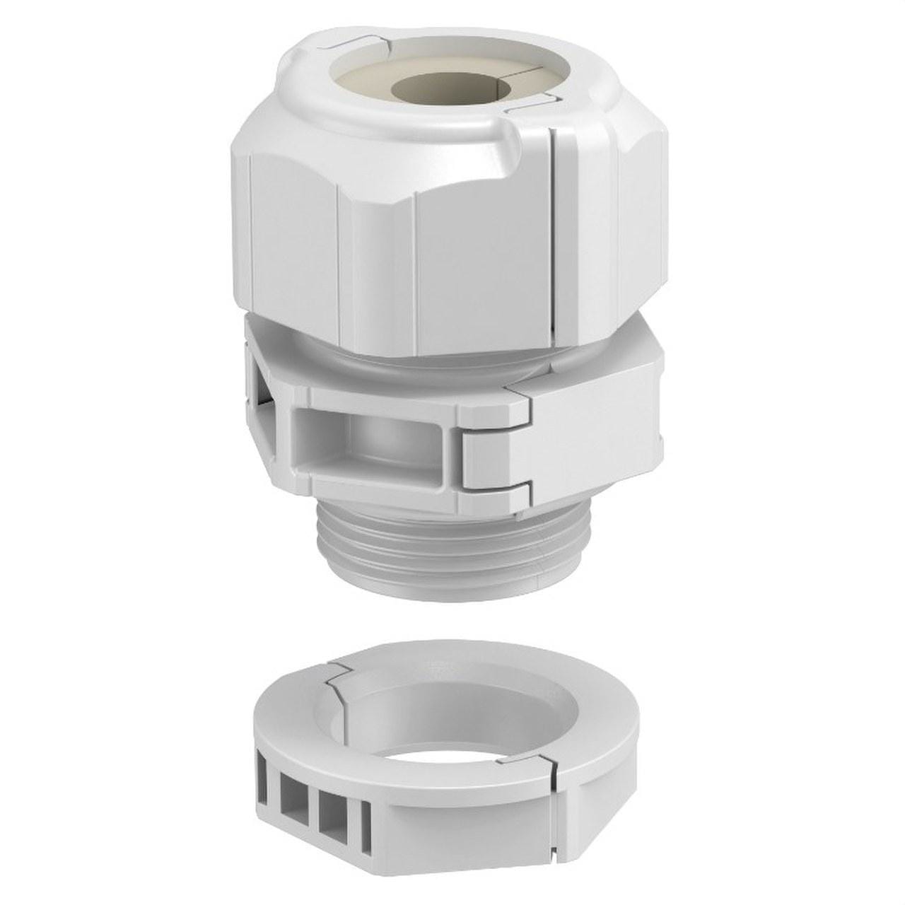 OBO BETTERMANN - Prensaestopas divisible 1 cable M20 policarbonato gris claro