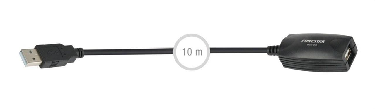 FONESTAR - Conexión USB 2.0 macho-hembra con amplificador 10m
