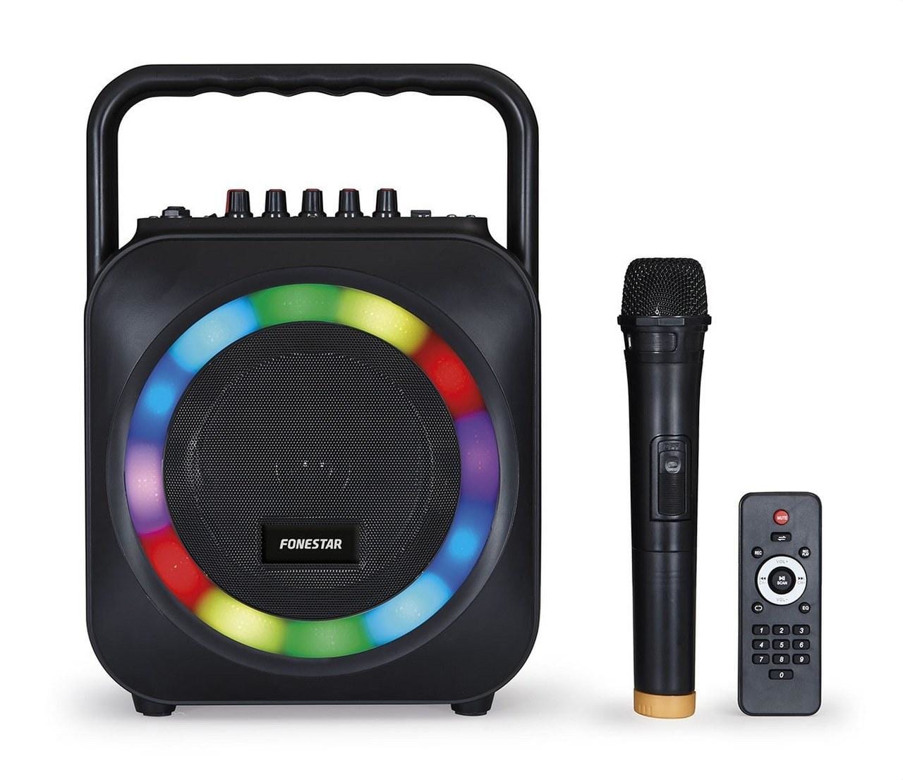 FONESTAR - Altavoz portátil bluetooth BOX-35LED 35W RMS negro