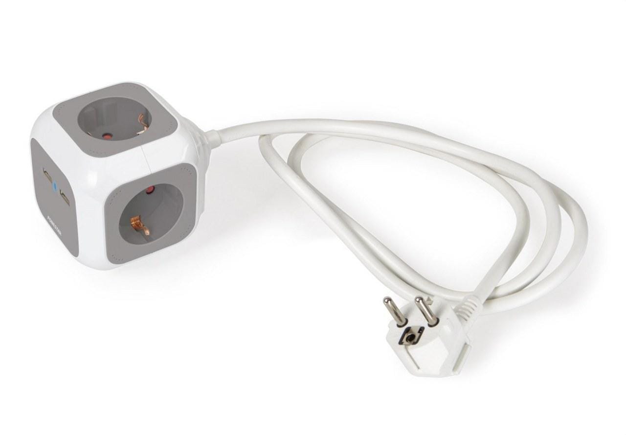 FONESTAR - Regleta corriente cubik-42g 4 toma enchufe +2 USB