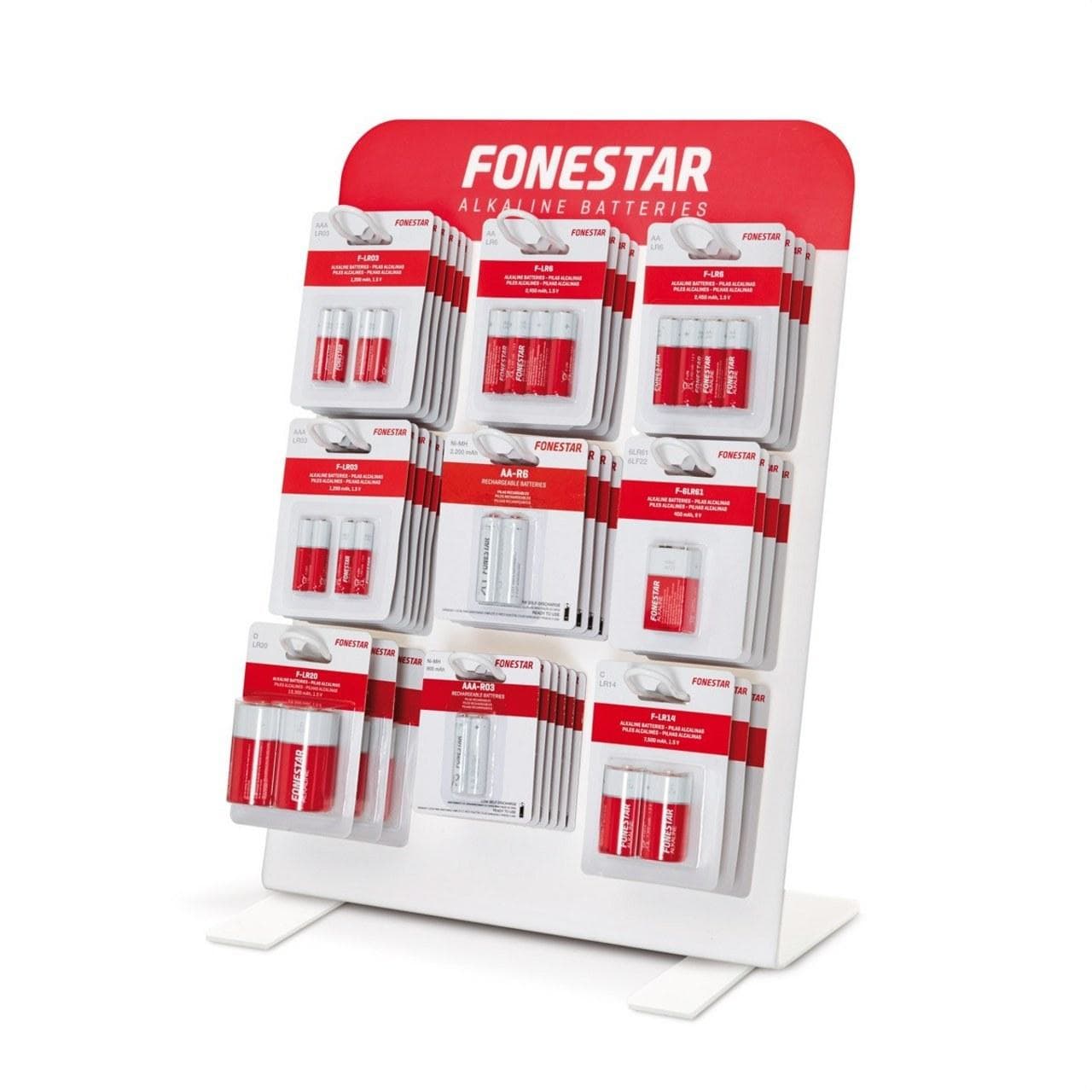 FONESTAR - EXPOSITOR PILAS 345X480X130MM