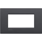 BTICINO - Placa embellecedora Livinglight AIR de color Antracita - 4 módulos