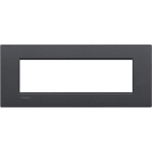 BTICINO - Placa embellecedora Livinglight AIR de color Antracita - 7 módulos