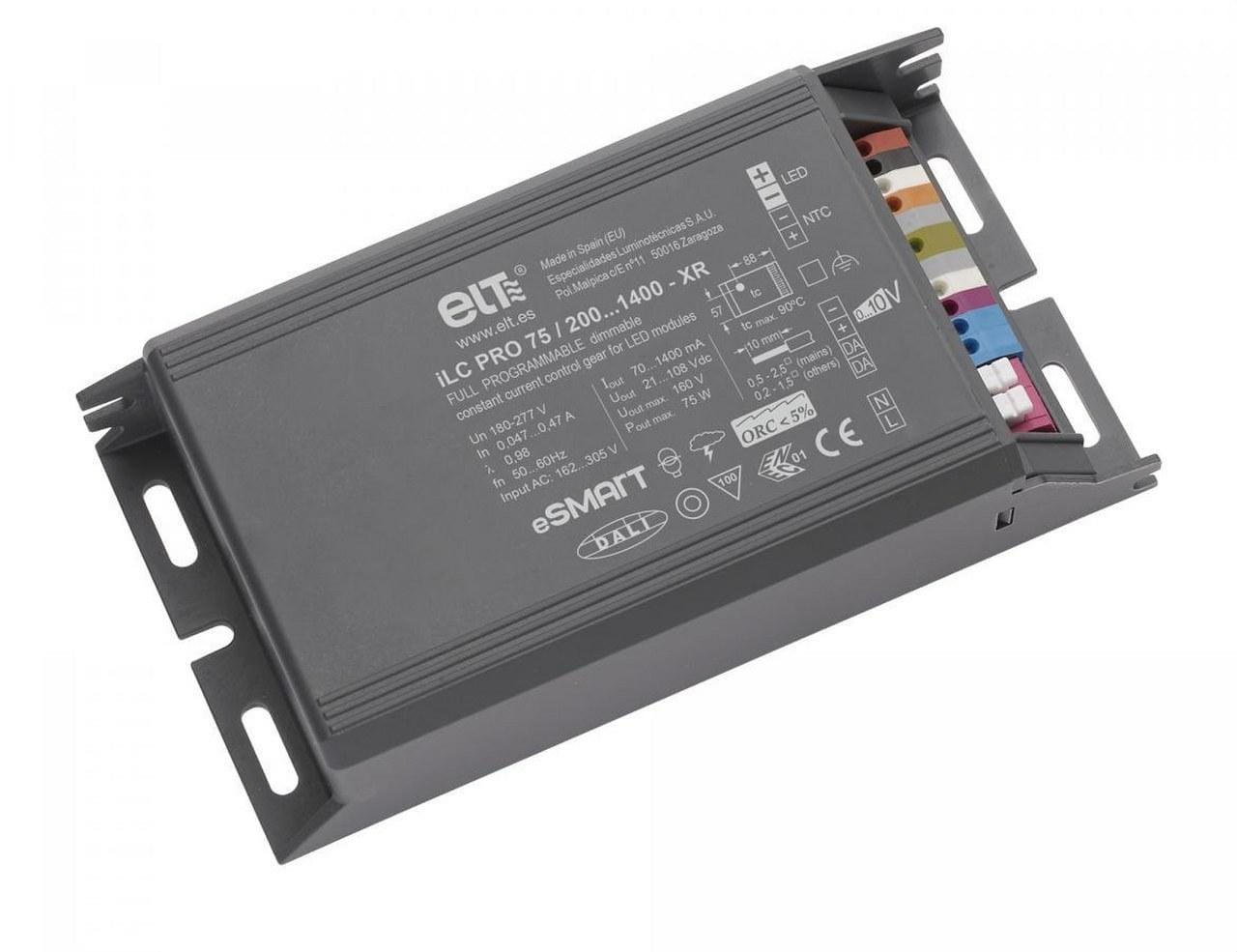 ELT - Equipo programable de corriente constante iLC PRO 75/200...1400-XR 1x75W 180-277V para módulos LED