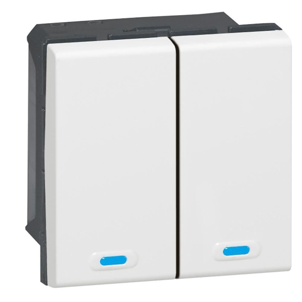 LEGRAND - Unidad de control KNX - 2 Botones / 4 Puntos de acción - Mosaic - Blanco