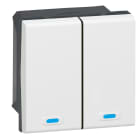 LEGRAND - Unidad de control KNX - 2 Botones / 4 Puntos de acción - Mosaic - Blanco