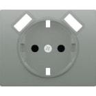 BJC - Tapa base enchufe seguridad 2 USB serie Mega aluminio fusión