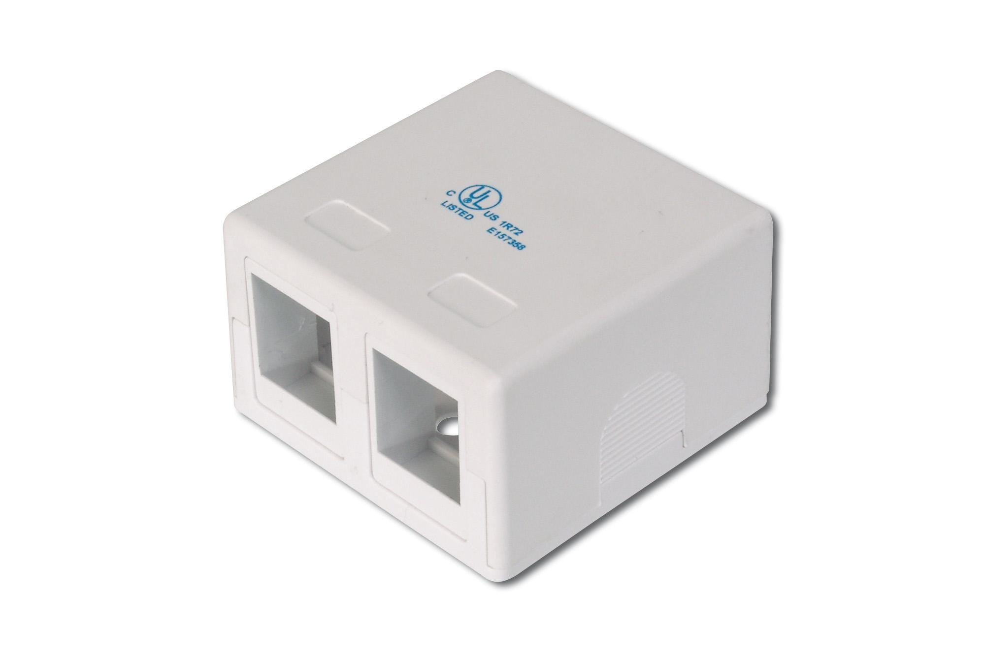 DIGITUS - PUNTO CONSOLIDACIÓN PARA 2 RJ45 KEYSTONE, BLANCO.