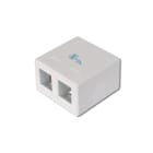 DIGITUS - PUNTO CONSOLIDACIÓN PARA 2 RJ45 KEYSTONE, BLANCO.