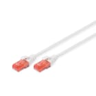 DIGITUS - C. PARCHEO CAT6 U/UTP COLOR BLANCO -LSZH- 0,25M.