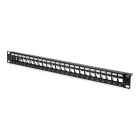 DIGITUS - PANEL PARCHEO 19" 1U 24RJ45 VACIO CON SOPORTE NEGR