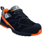 DELTA PLUS - Calzado de piel flor nobuck y malla de nylon S3 HRO SRC talla 40 negro / naranja