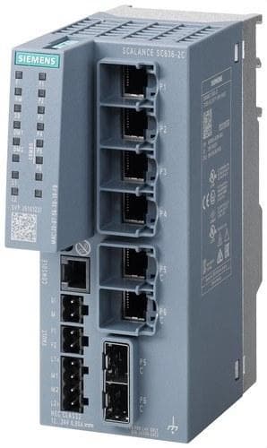 SIEMENS - Dispositivo de ciberseguridad SCALANCE SC636-2C para proteger dispositivos y redes en automatización