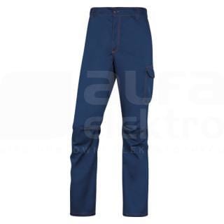 DELTA PLUS - Pantalón de trabajo Panostyle de poliéster algodón elastano talla XL azul marino / naranja