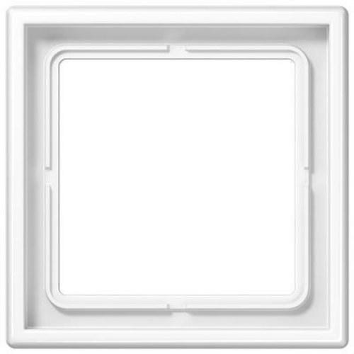 JUNG - Marco simple 81x81mm LS 990 duroplástico brillante blanco alpino para montaje horizontal o vertical