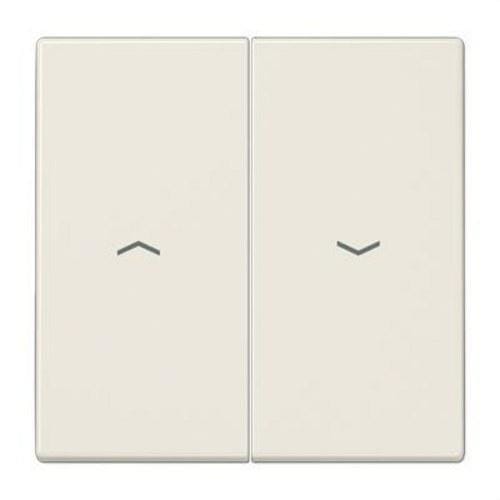JUNG - Tecla doble persiana blanco marfil