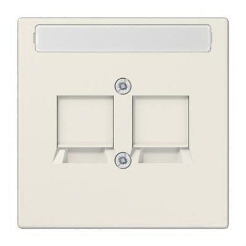 JUNG - Placa soporte para sistema modular Jack 2 tomas blanco marfil