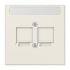 JUNG - Placa soporte para sistema modular Jack 2 tomas blanco marfil