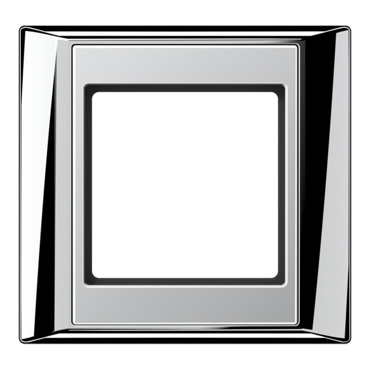 JUNG - Marco embellecedor cromado aluminio simple 93x89mm
