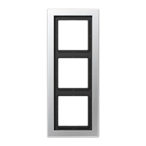 JUNG - Marco triple para montaje horizontal vertical aluminio