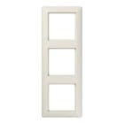 JUNG - Marco embellecedor montaje vertical horizontal blanco marfil triple