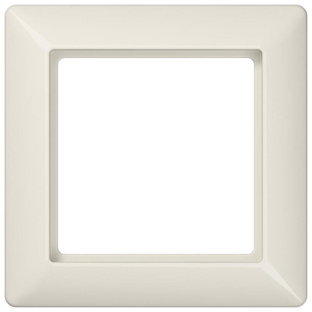 JUNG - Marco embellecedor montaje vertical horizontal blanco marfil simple