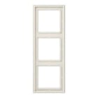 JUNG - Marco triple 81x223mm LS 990 duroplástico brillante blanco marfil para montaje horizontal o vertical