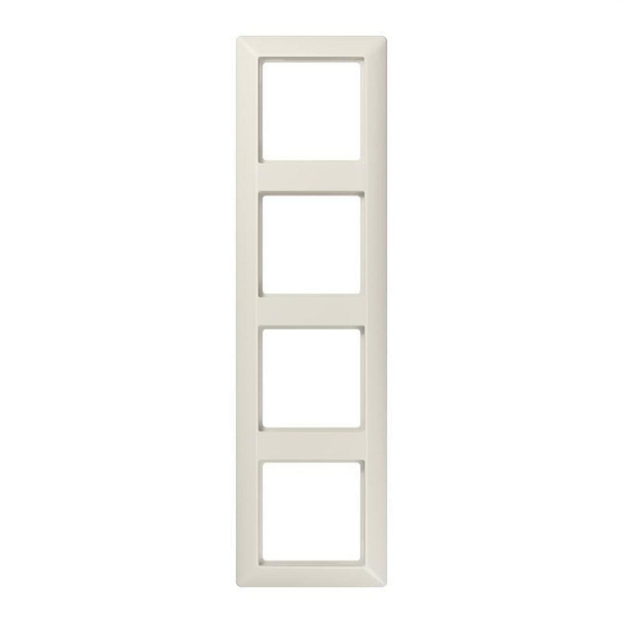 JUNG - Marco embellecedor montaje vertical horizontal blanco marfil cuádruple