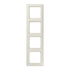 JUNG - Marco embellecedor montaje vertical horizontal blanco marfil cuádruple