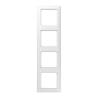 JUNG - Marco embellecedor montaje vertical horizontal blanco cuádruple