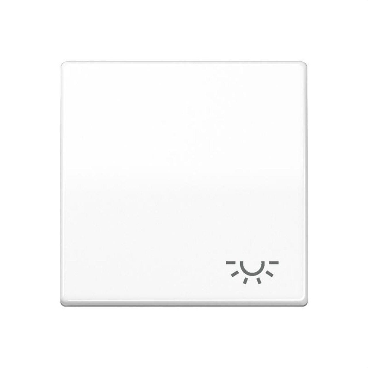 JUNG - Tecla para mecanismo simple con símbolo luz blanco alpino