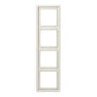 JUNG - Marco cuádruple 81x294mm LS 990 duroplástico brillante blanco marfil para montaje horizontal o vertical