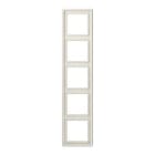 JUNG - Marco quíntuple 81x365mm LS 990 duroplástico brillante blanco marfil para montaje horizontal o vertical