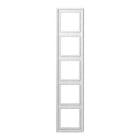 JUNG - Marco quíntuple 81x365mm LS 990 duroplástico brillante blanco alpino para montaje horizontal o vertical