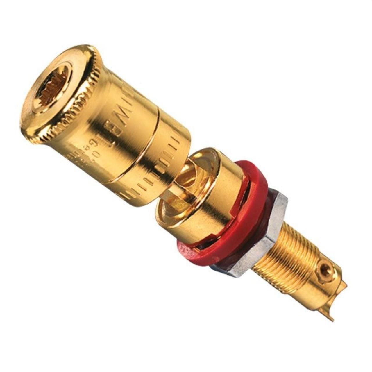 JUNG - Toma para altavoz HIGH-END anilla roja