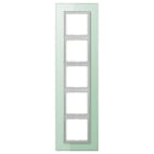 JUNG - Marco embellecedor quíntuple 115x399mm cristal