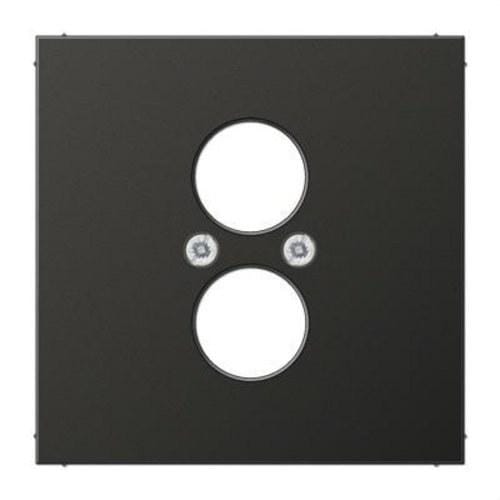 JUNG - Placa para toma altavoz BNC/HIGH-END 2 tomas antracita