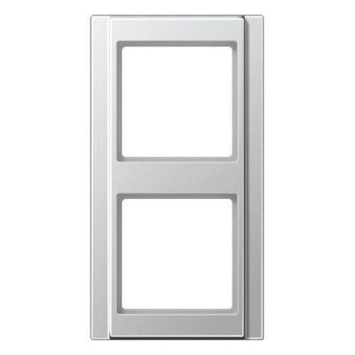 JUNG - Marco embellecedor doble 81x152mm A500 aluminio
