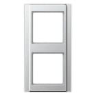 JUNG - Marco embellecedor doble 81x152mm A500 aluminio